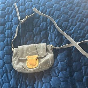 MICHAEL Michael Kors Gray and Gold Crossbody Bag with Quilted Design